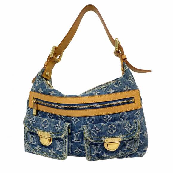 LOUIS VUITTON Handbags - Louis Vuitton Monogram Denim Baggy PM Shoulder Bag M95049 Blue Women's P2591553